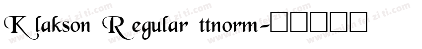 Klakson Regular ttnorm字体转换